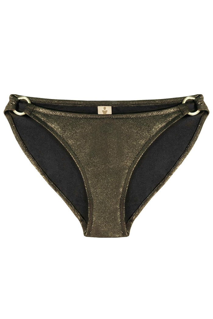 Titaniya Gold Black bikini bottom - Bikini bottom by yesUndress. Shop on yesUndress