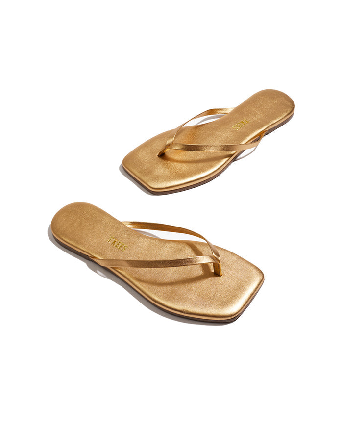 Off-model angled view of the TKEES Square Toe Lily Sandals in blink.