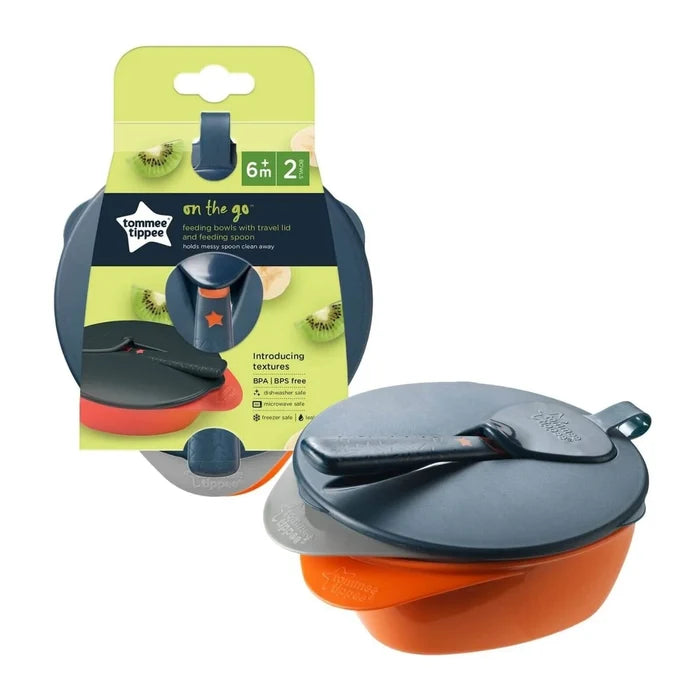 Tommee Tippee 2 Feeding Bowls with Spoon and Lid - ebebek - Black Friday