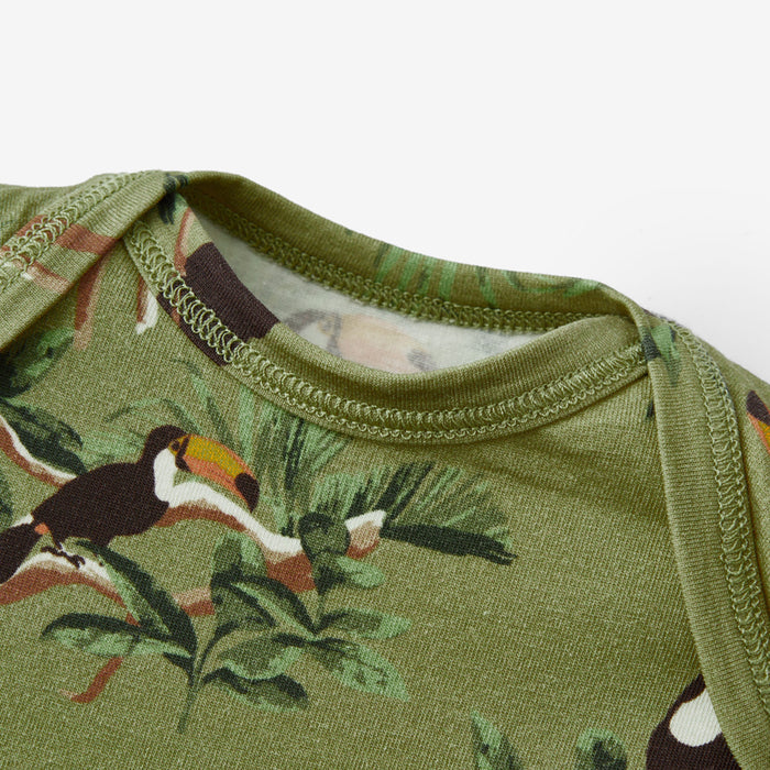 Toucan Cotton Stretch Newborn Gown & Hat Set