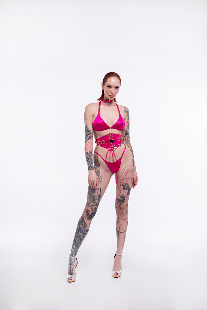 Trier Fuchsia corset belt by Secret Room