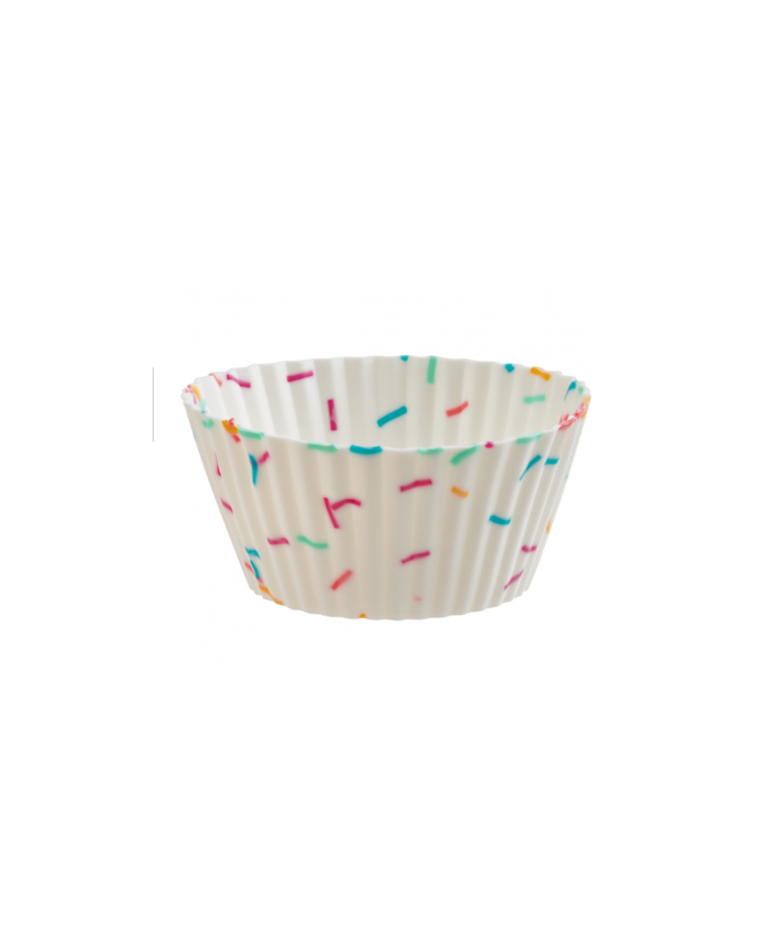 Trudeau Silicone Muffin Cups, Confetti, Set of 12