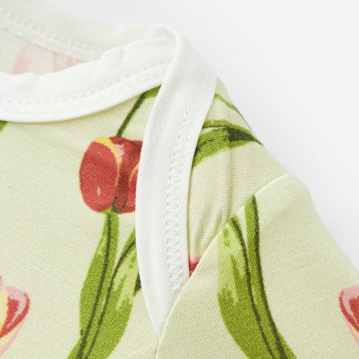 Tulip Luxe Stretch Newborn Gown & Hat Set