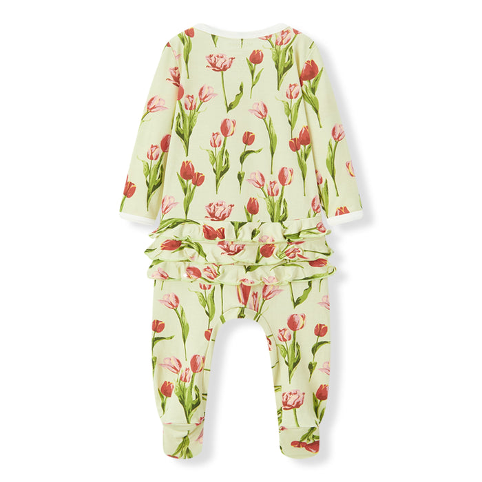 Tulip Luxe Stretch Ruffle Footed Romper - Babies in Bloom