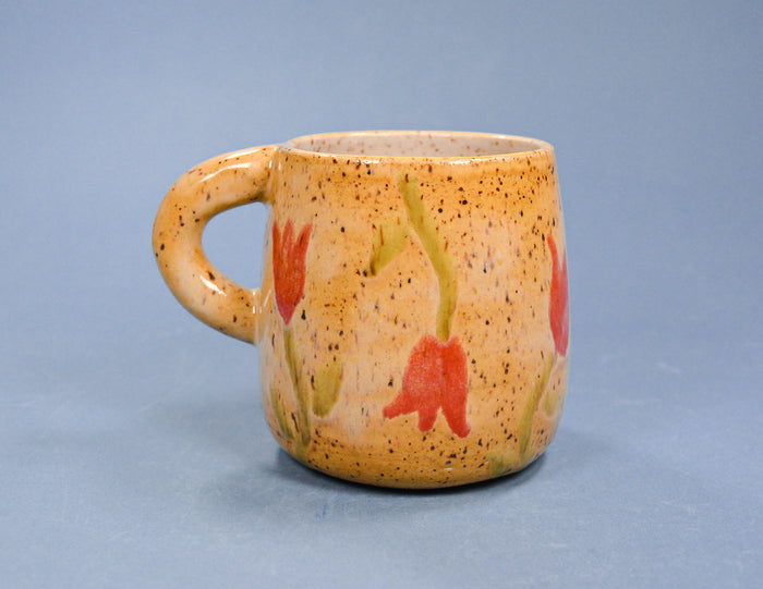 Tulips on Yellow Background Mug