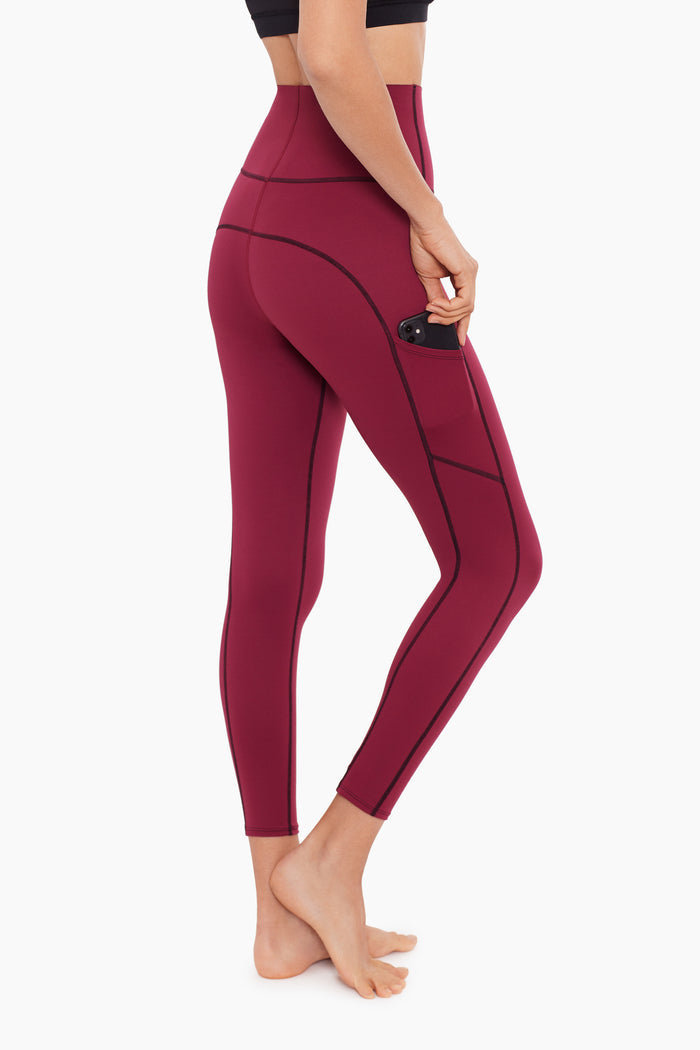 Tummy Control Performance Leggings in Rhododendron
