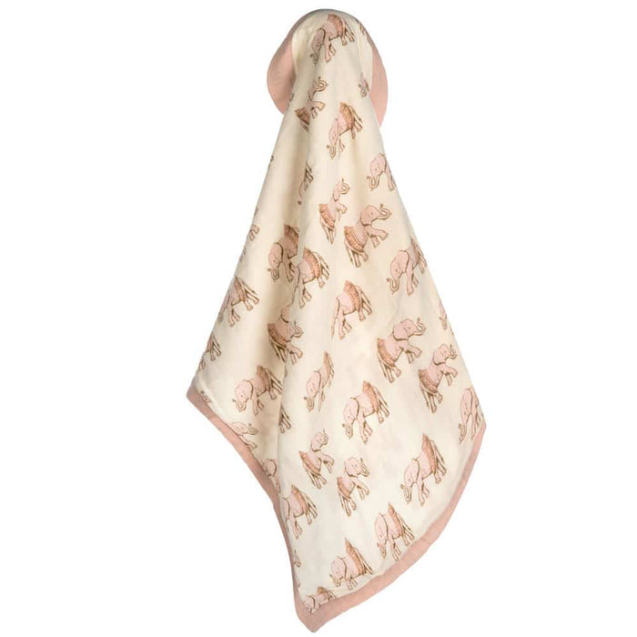 Tutu Elephant Big Lovey Three-Layer Muslin Blanket - Babies in Bloom