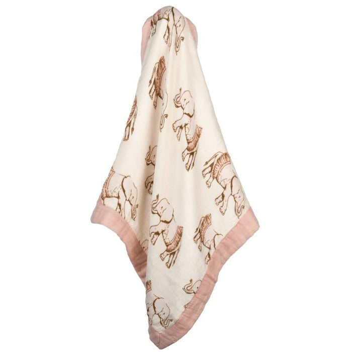 Tutu Elephant Mini Lovey Two-Layer Muslin Security Blanket - Babies in Bloom