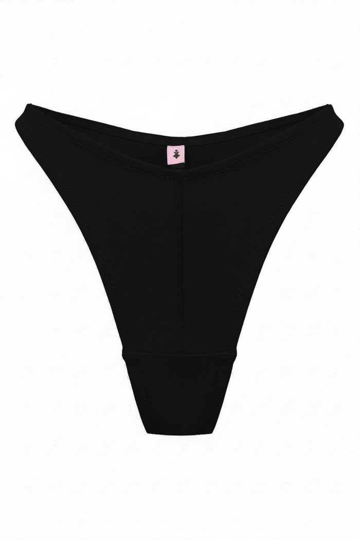 Understar black braziliana thongs