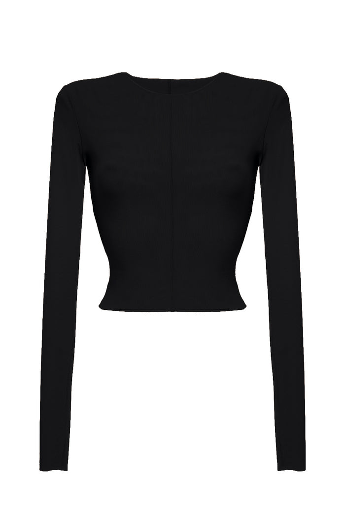 Understar black crop longsleeve