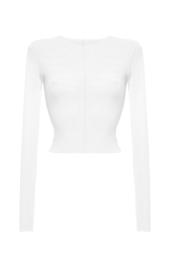 Understar white crop longsleeve