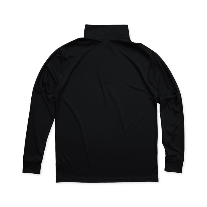 Polyester Black Jacket with Zipper - performance-driven and stylish activewear in black