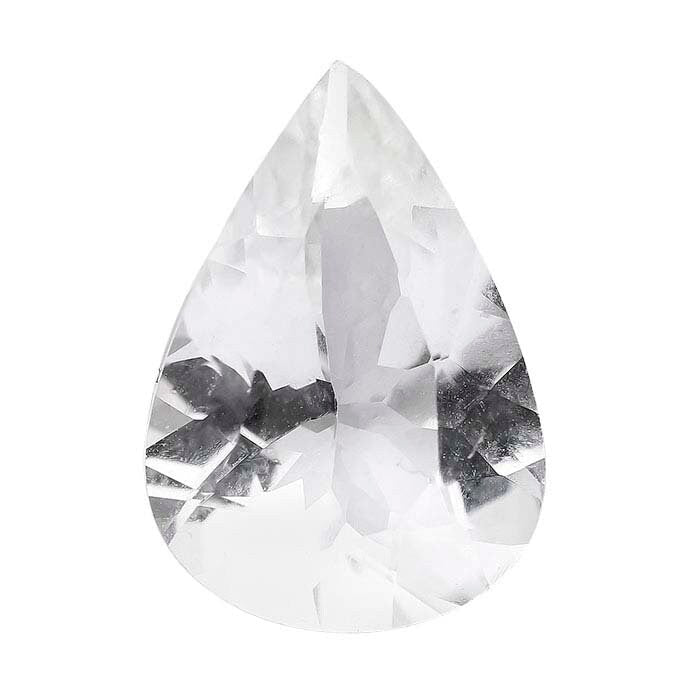 USA, Natural Genuine Arkansas Ice Quartz, White Clear Crystal Quartz, 9x6 to 13x9 Pear, VVS, Loose Stone, Mined and Cut in USA