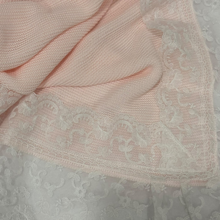 Valeria Baby Pink Knitted Blanket