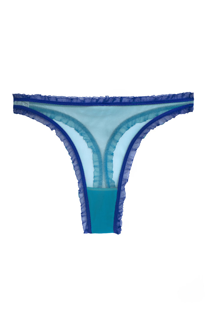 Valerie S Emerald high waisted thongs