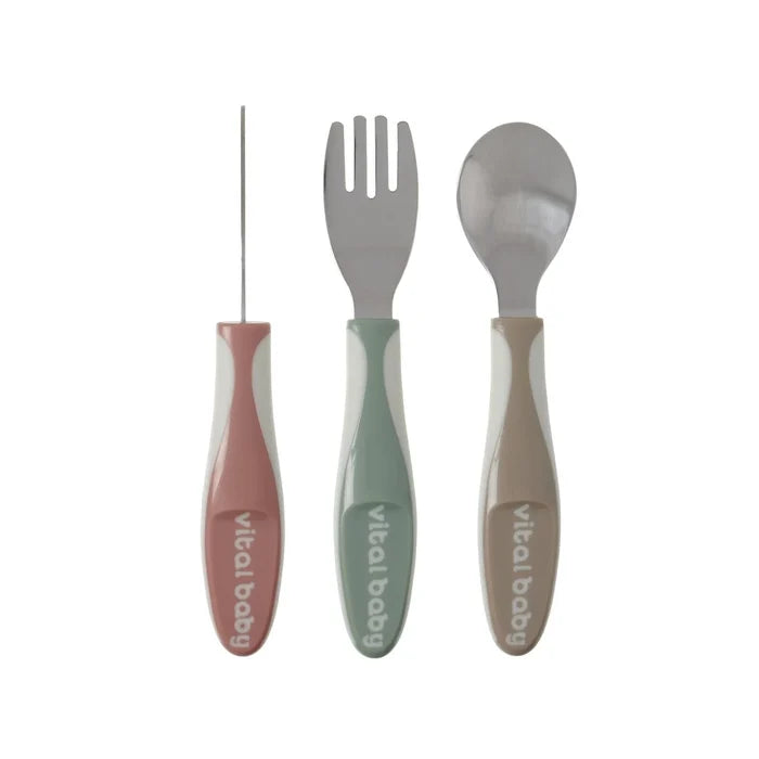 Vital Baby Nourish Big Kid Cutlery Pack of 3 - Natural - ebebek - Black Friday