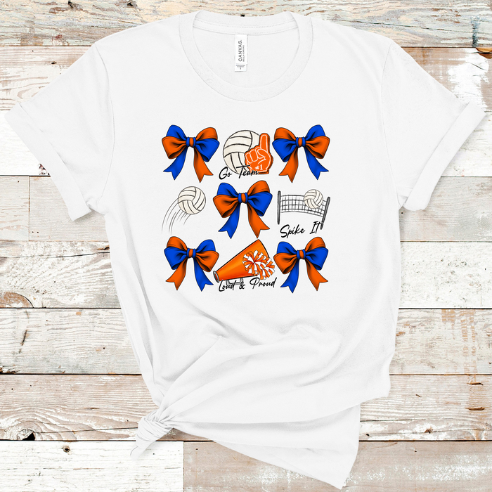 Volleyball Bow Collage White Tee