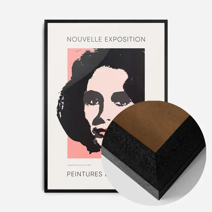 21x30cm | 8¼ x 11¾in / Black Wood Frame