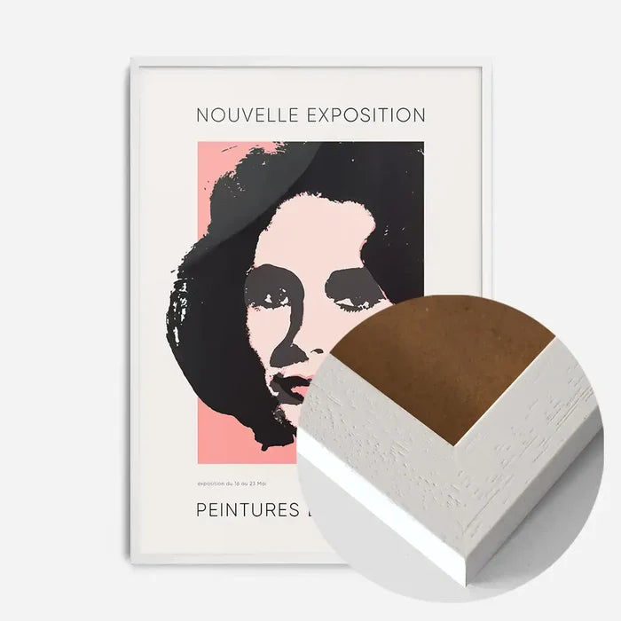 21x30cm | 8¼ x 11¾in / White Wood Frame