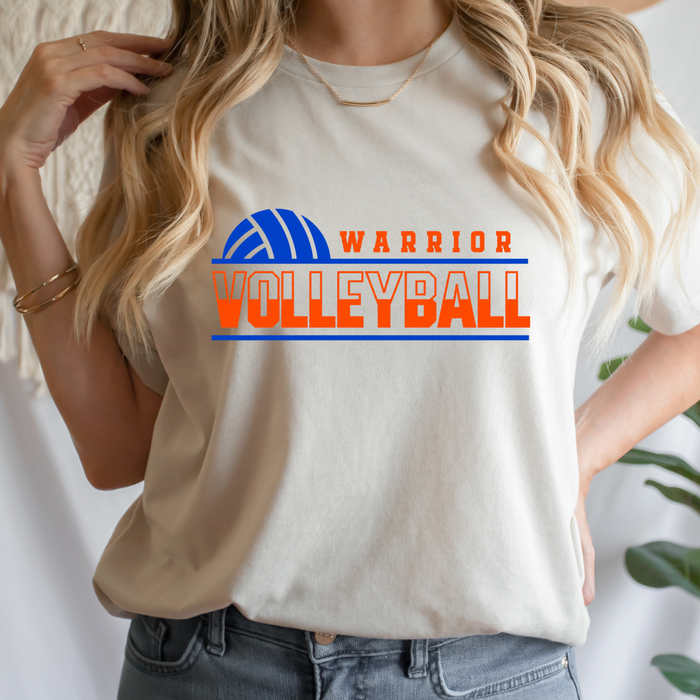 Warrior Volleyball Heather Dust Bella + Canvas Tee