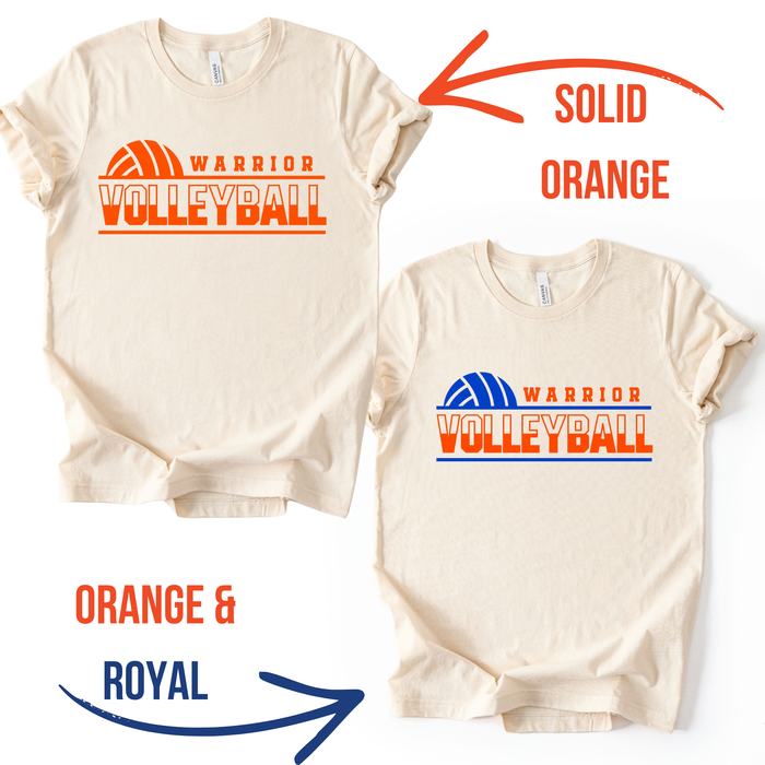 Warrior Volleyball Natural Bella + Canvas Tee
