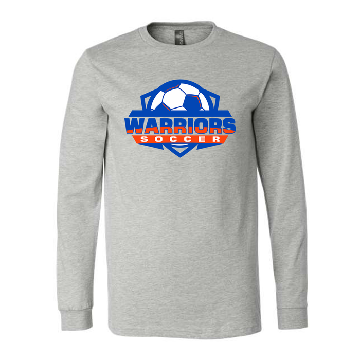 WARRIORS SOCCER SHIELD LONG SLEEVE - BELLA CANVAS