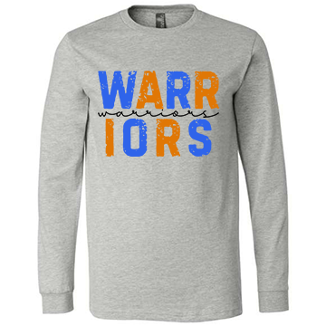 WARRIORS SPLIT -  TEES AND SWEATSHIRTS - YOUTH AND ADULT - GRAY