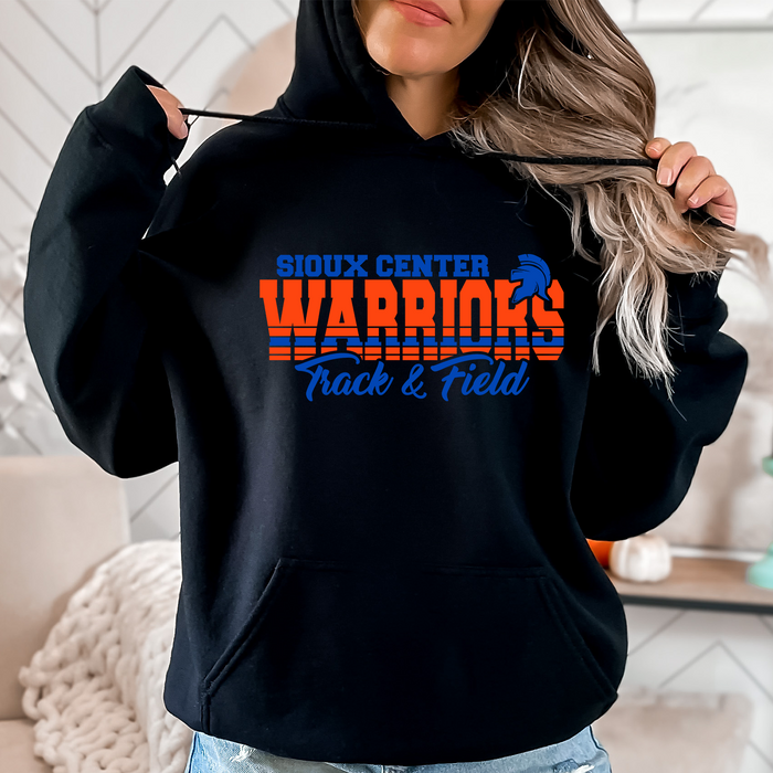 WARRIORS TRACK AND FIELD BLACK HOODIE