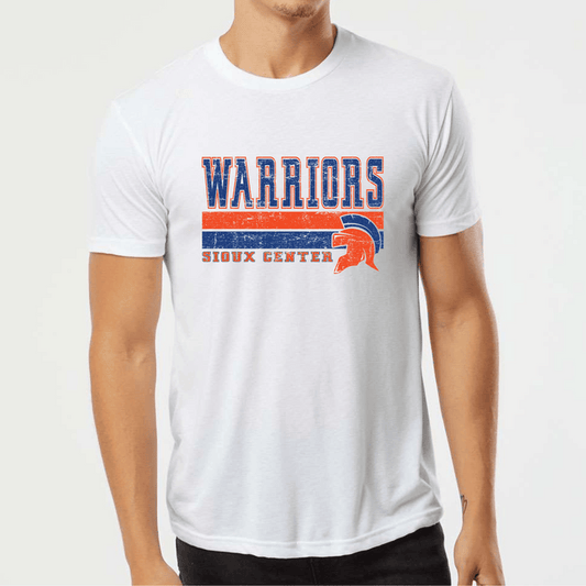 Warriors Vintage White Next Level Triblend Tee