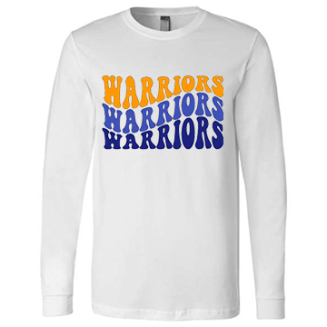 Warriors Wave Long Sleeve White