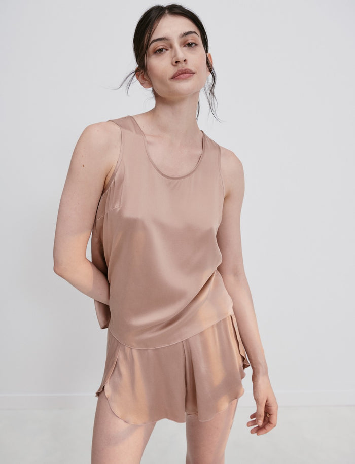 Washable Tank Silk Set