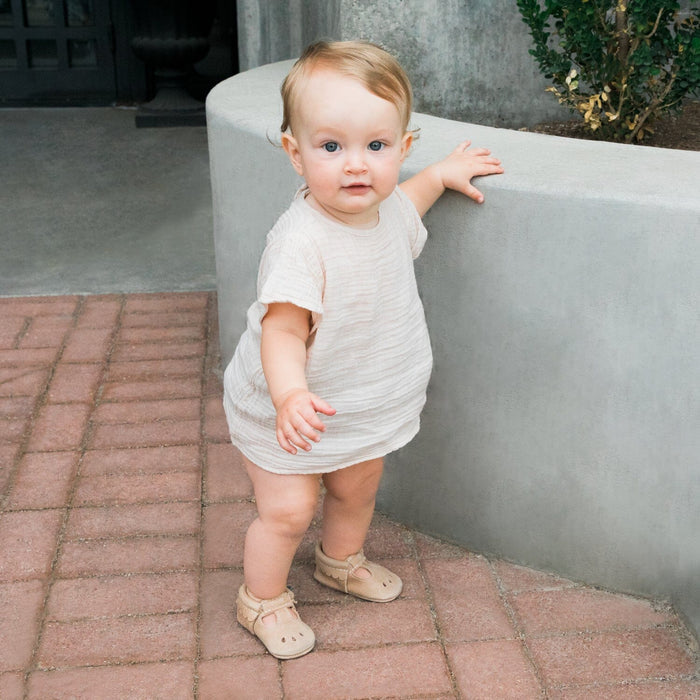 Weathered Brown Mary Jane Baby Shoe - Babies in Bloom