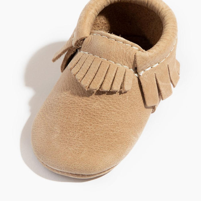 Weathered Brown Moccasin Baby Shoe - Babies in Bloom