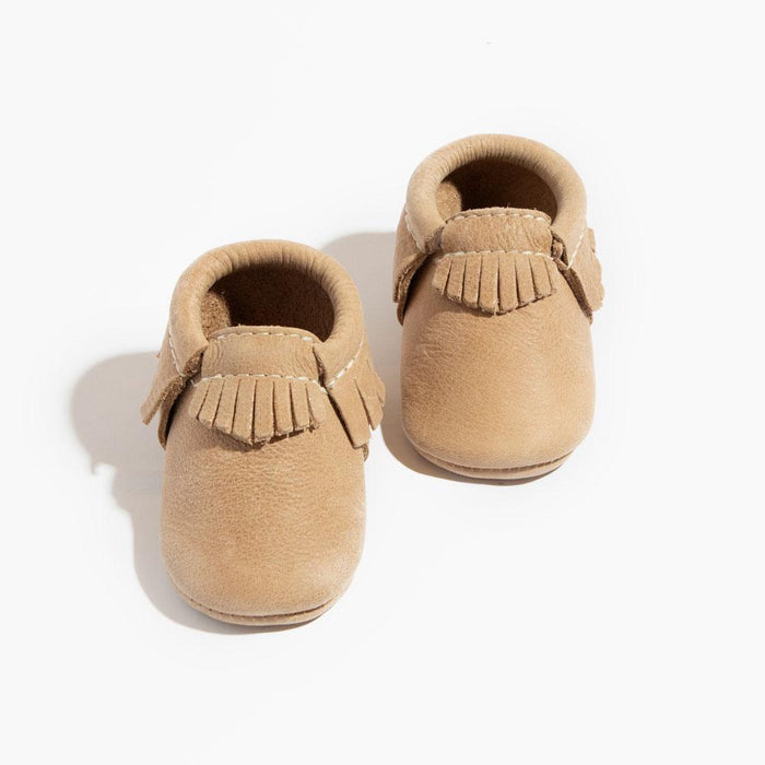 Weathered Brown Moccasin Baby Shoe - Babies in Bloom