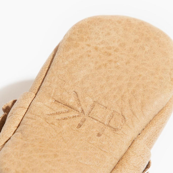 Weathered Brown Moccasin Baby Shoe - Babies in Bloom