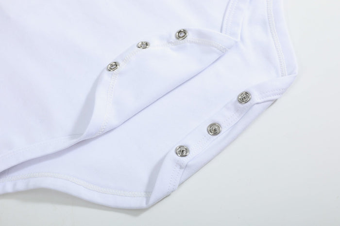 White Pointed Collar Button Romper All Year - Lil Cactus