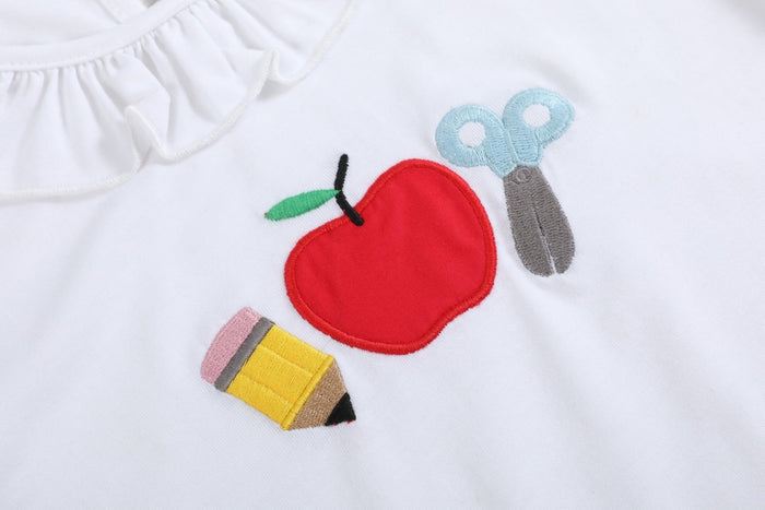 White School Ruffle Top and Blue Skort Set - Lil Cactus