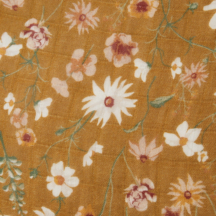 Wildflower Bamboo Two-Piece Burp Cloth Set