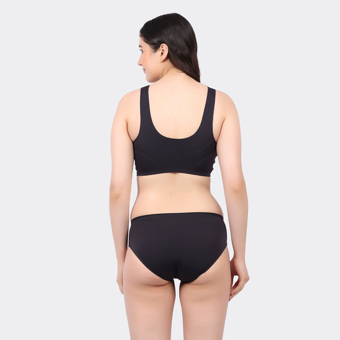 Women’s Seamless Bonded Slip-On Bra with Removable Pads and Full Coverage