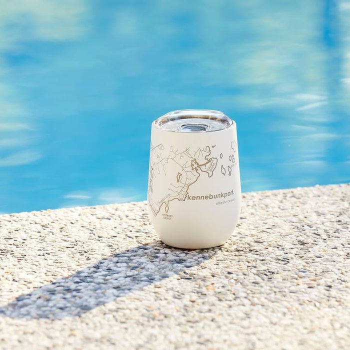 World Map 12 oz Insulated Wine Tumbler - Set of 2