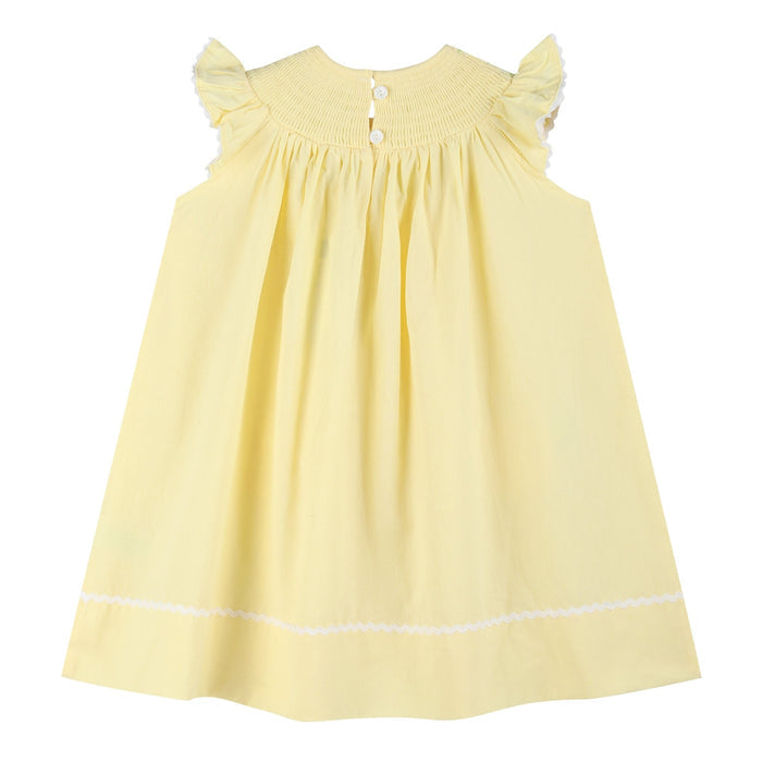 Yellow Daisy Pocketed Smocked Bishop Dress - Lil Cactus