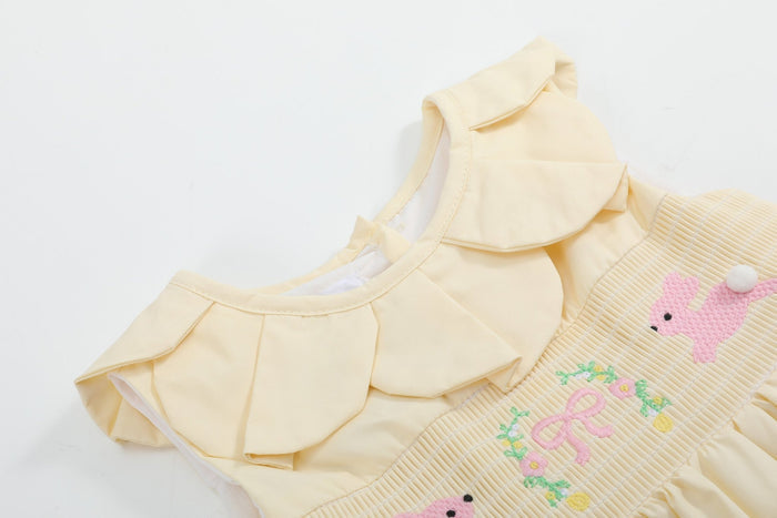 Yellow Petal Collared Smocked Dress - Lil Cactus