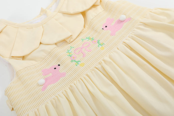 Yellow Petal Collared Smocked Dress - Lil Cactus