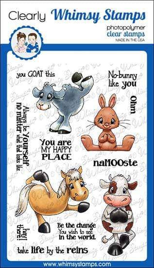 Yoga Animals Clear Stamps - Whimsy Stamps