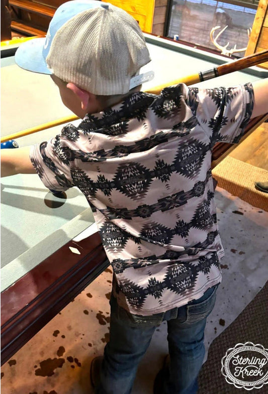 YOUTH Boys Out West Aztec Polo