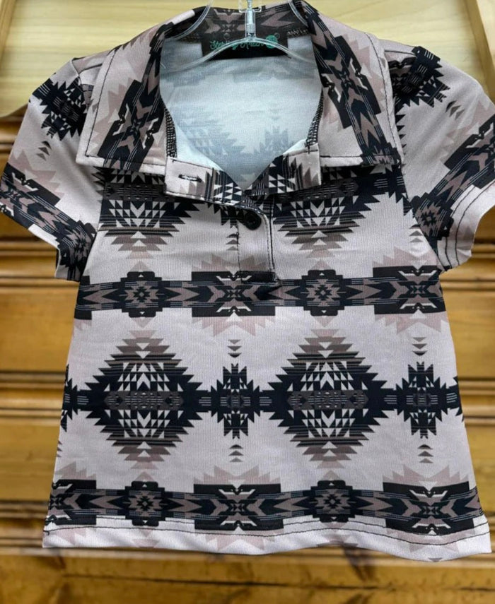 YOUTH Boys Out West Aztec Polo