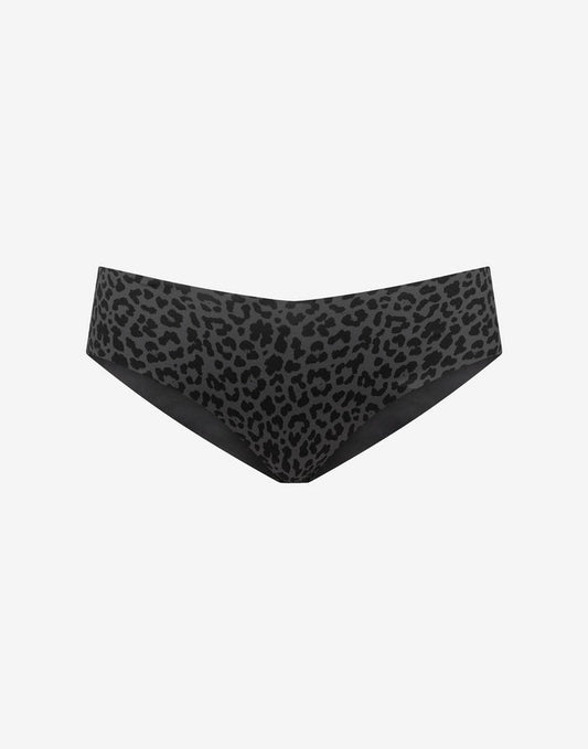 Zero Edge™ No-Show Cheeky - Black Leopard - Nylon/spandex - ThirdLove