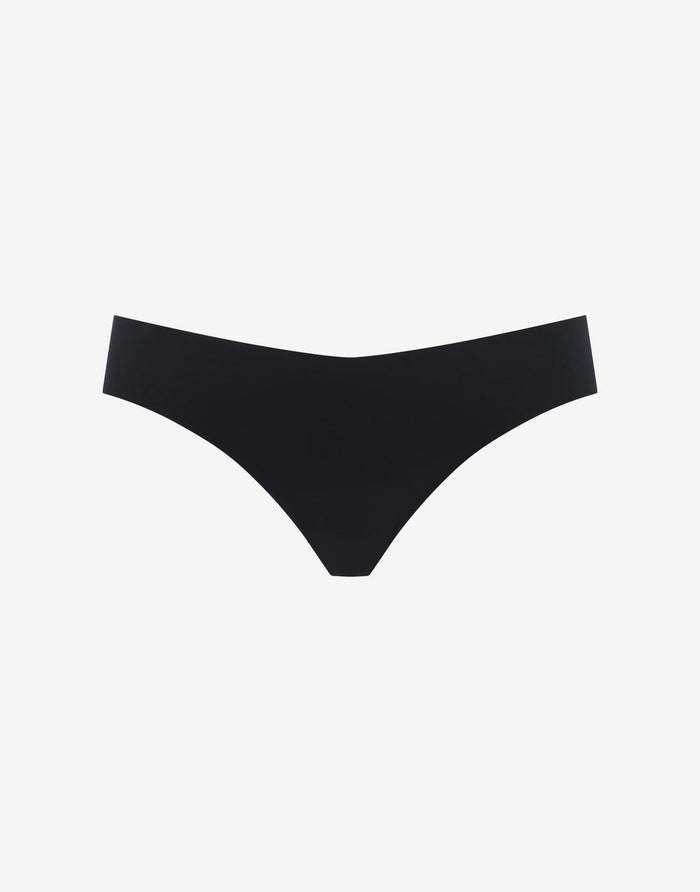 Zero Edge No-Show Thong - Black - 50% nylon/50% Spandex - ThirdLove