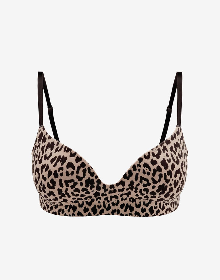 Zero Edge Wireless Push-Up Bra, Leopard - Thirdlove - 50% nylon/50% Spandex