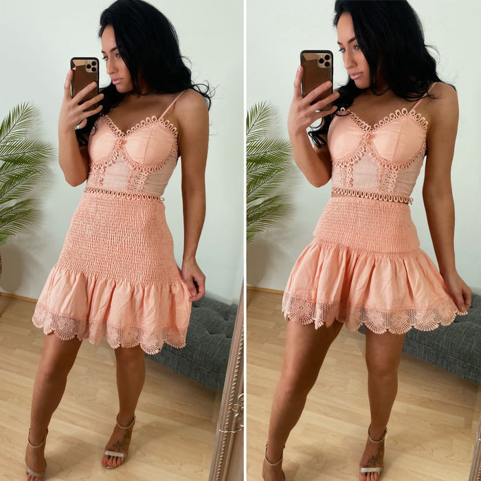 ZOELLA BEIGE BOOB TUBE EGYPTIAN COTTON TOP & RARA STRETCH SKIRT-Black - Style Heist